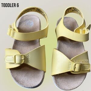 Toddler US Size 6 Yellow Velcro Sandals